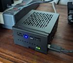 Pi 5 with 16 GB RAM, 1 TB Samsung 990 Pro M.2 SSD, and Geekworm P580 PCIe case.